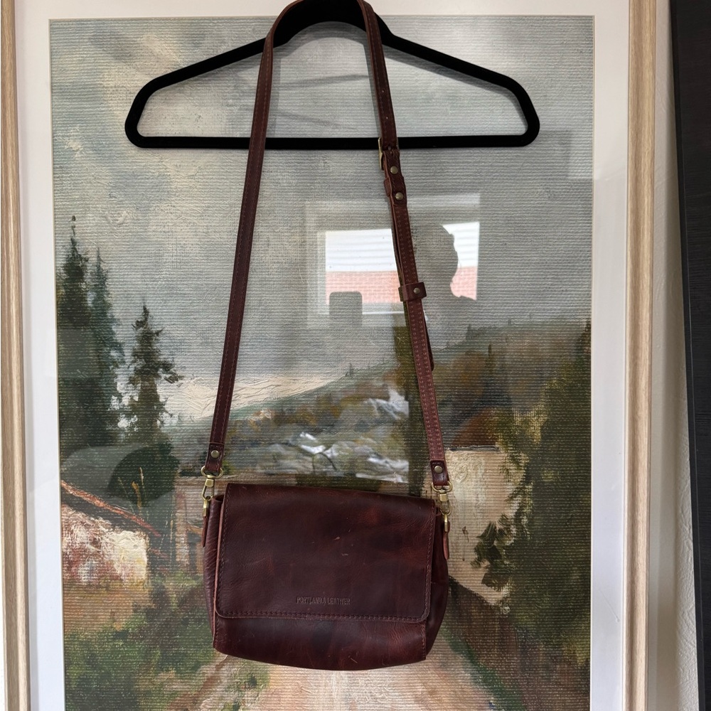 Portland Leather Brown Crossbody Leather Bag